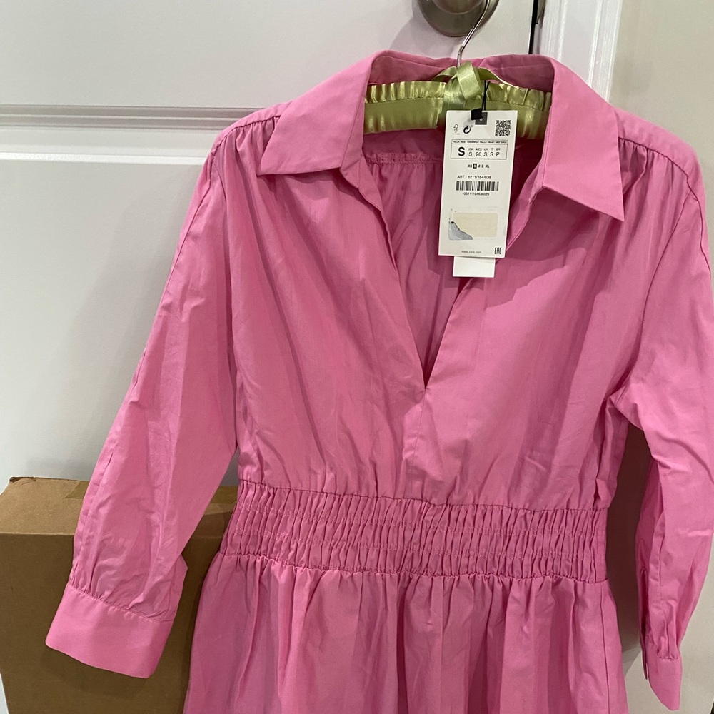 ZARA PINK DRESS SIZE SMALL - NEW WITH TAGS